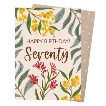 Greeting Card | 70th Birthday Botanicals